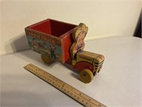 Vintage Fisher Price 1954 Farm Truck pull toy #845