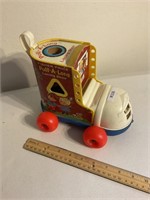 Vintage Fisher Price Pull A Long Lacing Shoe
