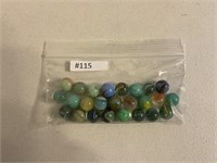 Vintage missed bag marbles (25)