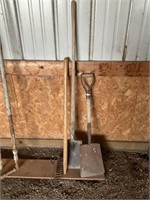 Shovels, wood handle & rake head