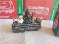 Box Lot of 15 Christmas Train Decorations.