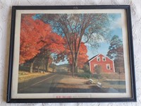 New England Rural Scene in 11" x 14'  frame