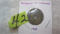 1905 Belgium 10 Centimes