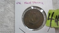 1952 Great Britian Half Penny