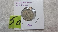 1961 Great Britian 6 Pence