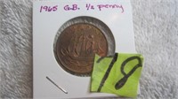 1965 Great Britian 1/2 Penny