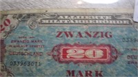 1944 Germany 20 Mark bill