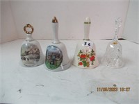 4  5" Glass and Ceramic  Bells