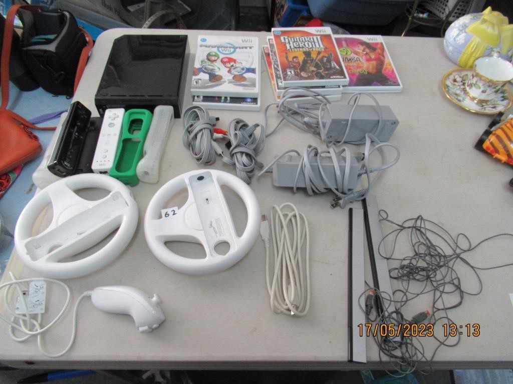 WII Game System  including 6 Games