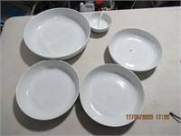 5 Spagetti  Bowls  1- 12" ,3-9"