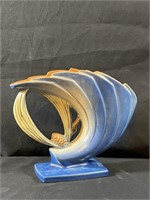 Roseville Pinecone Blue Vase