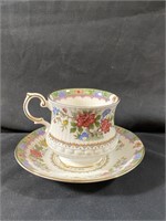 Queen's "Flower of Amaran" Tea Cup & Saucer