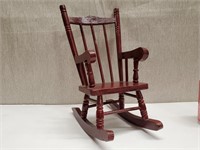 Doll Wooden Rocking Chair