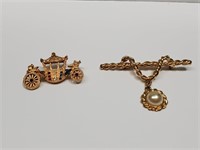 2 Vintage Brooches
