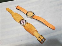 Lot of 2 watches 1 has Leather Band