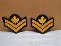 Pair Military Canadian Patches Chevrons