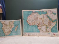 Map SET 1950 19 x 25" Africa