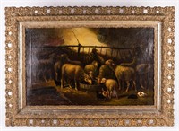 Hugh Bolton Jones Pastural Sheep Oil Painting