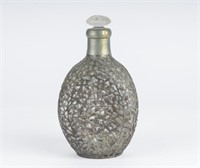 Chinese "Zung Li" Silver Glass Bottle