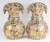 Large Scale Japanese Satsuma Vases