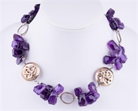 Amethyst Costume Jewelry Necklace
