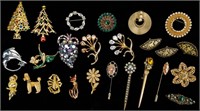 Vintage Costume Jewelry Brooches & Stick Pins