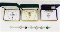 Vintage Sterling Silver Necklaces & Bracelet