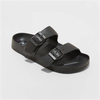 Womens Neida Two Band Slide Sandals; Size 7