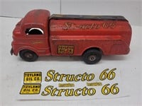 Vintage Metal Toy STUCTO 66 Toyland Oil Tanker