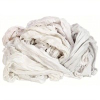 Cloth Rag: T-Shirt, Reclaimed, White, 25 lb Wt