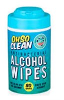 (2) 80-Pc Ohso Clean Alcohol Wipes, Antibacterial