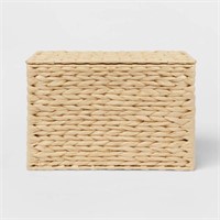 Woven Basket with Lid Beige - Threshold