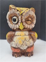 Vintage USA Winking Owl Cookie Jar 10" high