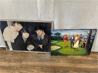 2pc Wall Art: Beatles, Putting for Birdie Print