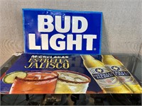 Metal Beer Signs: Bud Light, Estrella Jalisco