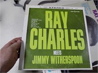 USED LP RAY CHARLES JIMMY WITHERSPOON  RECORD IS