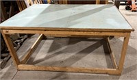 Wooden Feeder Table for Saw. 49" x 72" x 34"