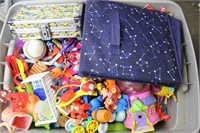 TOTE OF TOYS-BARBIES, LITTLEST PET SHOP, & MORE