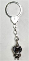 Sterling Silver Key Chain & Charm 20 Grams Twt