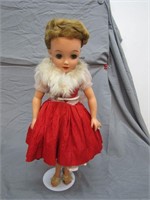 Vintage Collectible Classic Dressed Doll On Stand