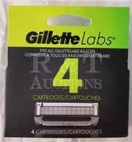 New Gillette Labs 4 razor cartridges -Fits all Gil