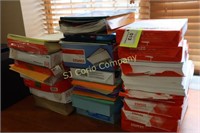 Misc. copy paper and folders, pads