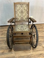 Antique Gendron Needlepoint Cushioned Wheelchair