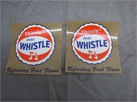 Vintage "Just Whistle" Soda Pair of Decals