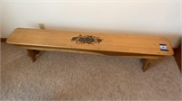 Wooden decorative bench