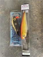 Musky lures- Polish Shad & blk perch