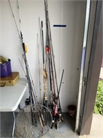 Assorted rods & reels