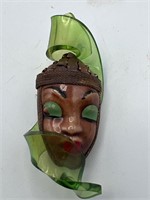 Vintage Bakelite? African Face Pin