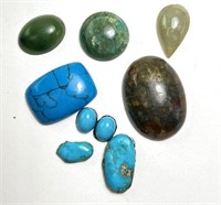 9 Pieces of Loose Turquoise Gemstones
