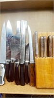 Two kitchen knife sets